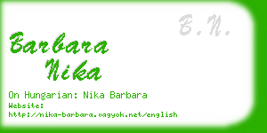 barbara nika business card